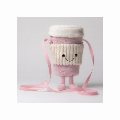 Jellycat Amuseables Coffee-To-Go Pink Bolsa | DUVN-16038